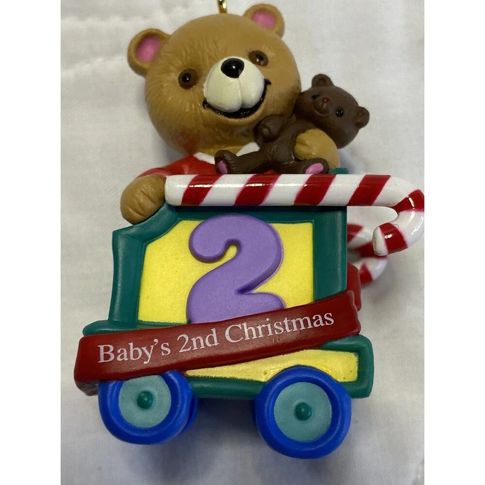 2000 Hallmark Keepsake Ornament Baby's Second Christmas Teddy Bear